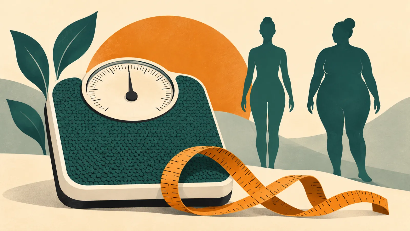 BMI چیست؛ ترازویی کنار دو پیکره با ترکیب بدنی متفاوت